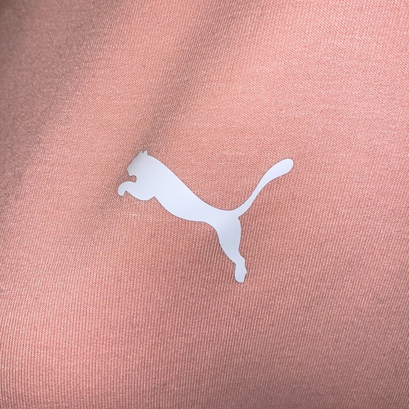 Puma Way 1 orange pink stretchy loose fit hoodie pullover sweatshirt drawstrings - Picture 4 of 9